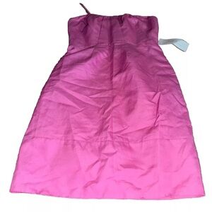 J. Crew Pink A-Line Shift Slip Tube Top Dress With Pockets size 4